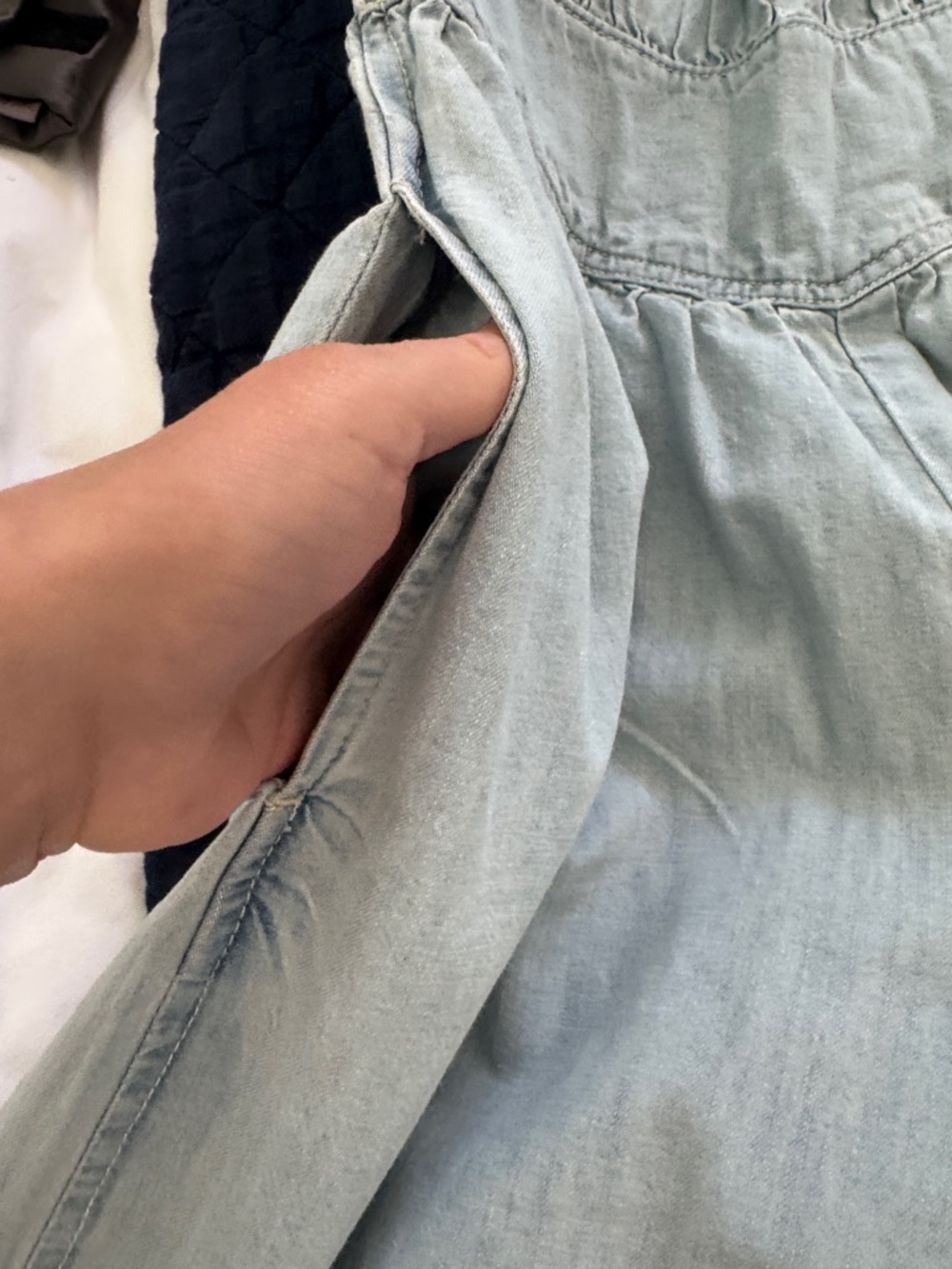 Free People Light Blue Denim Wide-Leg Overalls/Jumpsuit - Picture 7 of 11